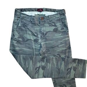 Scotch & Soda Warren Camo Chino Straight Leg Pants 100% Cotton Mens 32x32 EUC